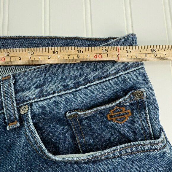 Harley-Davidson Mens Jeans 36x34 (Actual 35x33)  Denim Straight Leg Med Wash - Picture 4 of 9